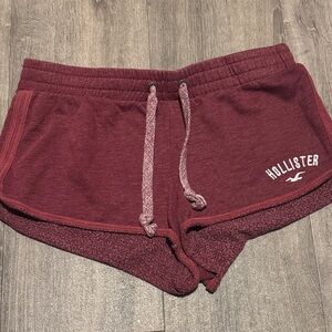 Hollister Women's Burgundy Athletic Shorts
